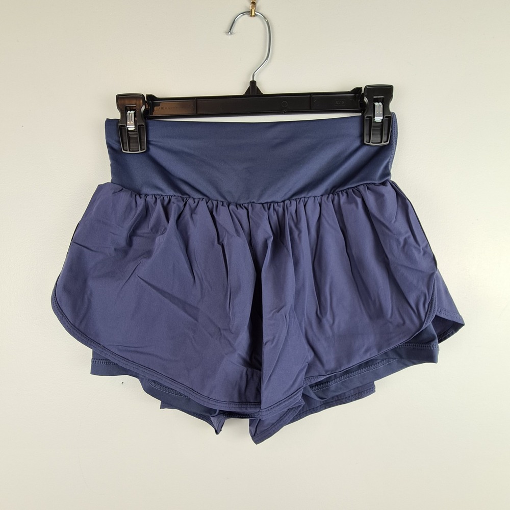 CADMUS 2 in 1 Women's‎ Workout Shorts Small Navy Blue Athletic Running Skort